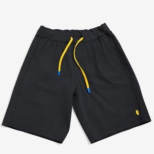 Cotopaxi Men’s Athletic Shorts Black Yellow Drawstring Logo Size S